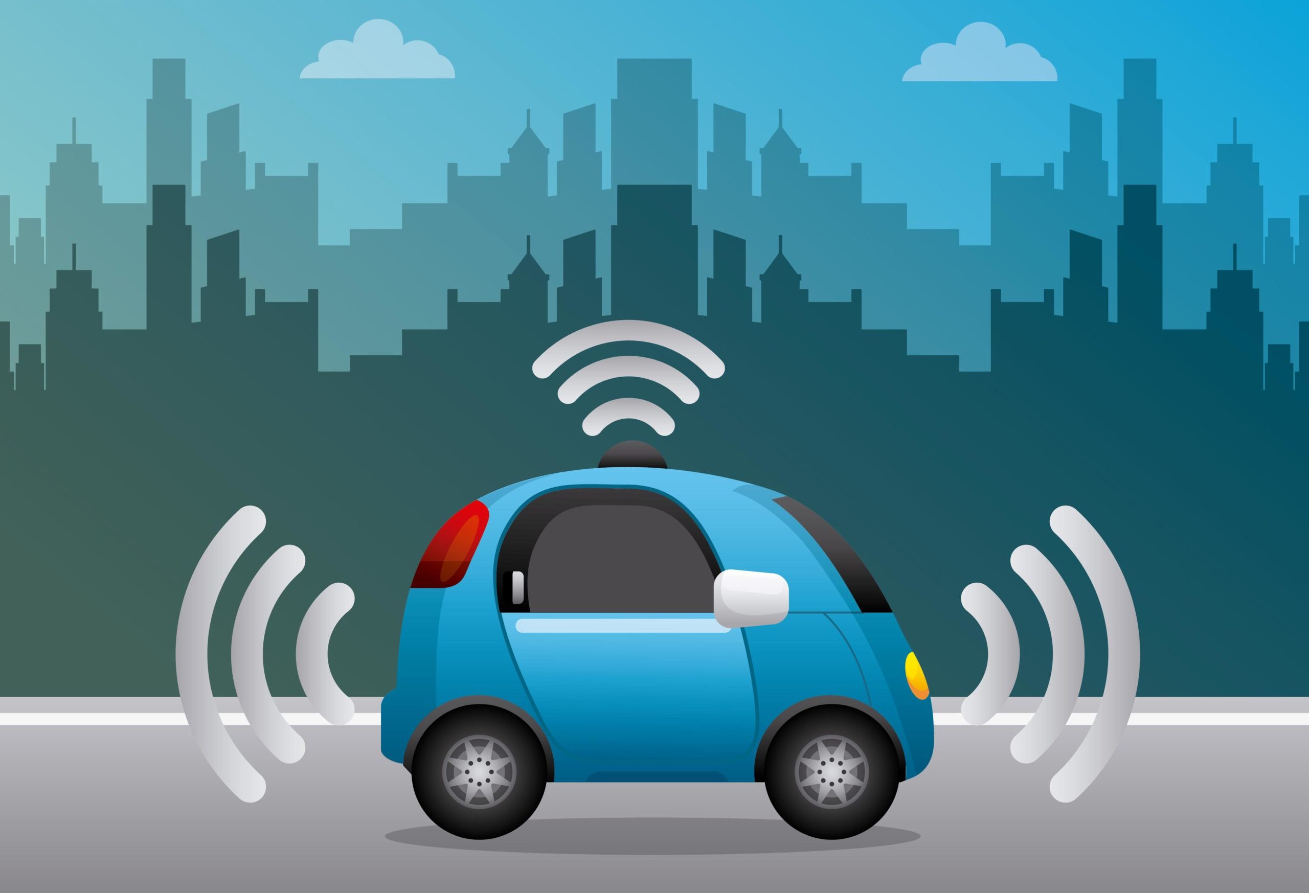 A self-driving car.