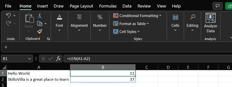 Basic Formulas in Excel