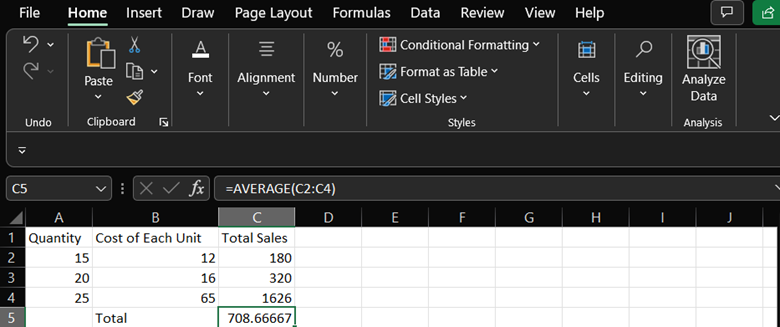 Basic Formulas in Excel