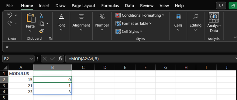 Basic Formulas in Excel